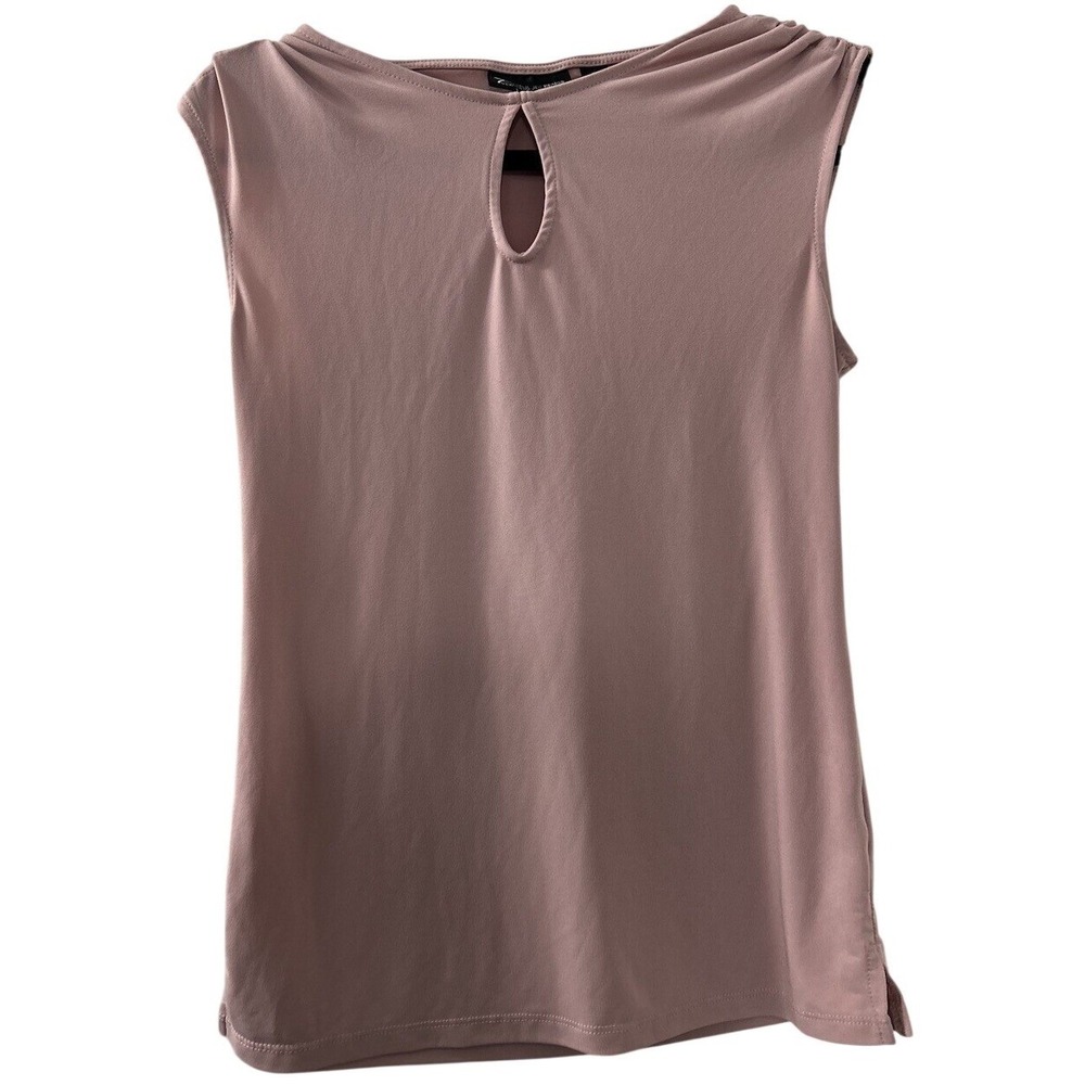 NY&Co 7th Avenue Keyhole Sleeveless XS Mauve Pink Blouse Office Business Casual